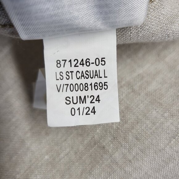 Banana Republic BR Mens Shirt 100% Linen Sze Small Button Up Long Sleeve Coastal - Picture 5 of 15